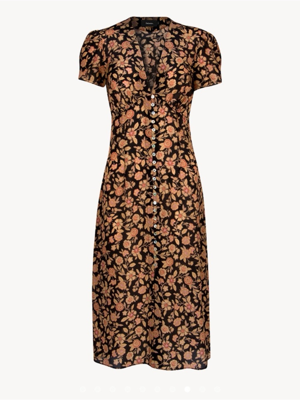 Realisation Par Floral Button-Front Midi Dress